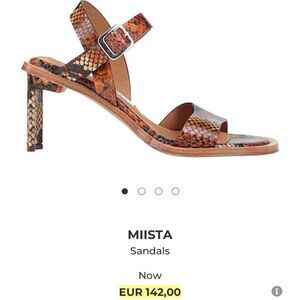 MIISTA Heeled Sandlas Snake Skin Print Size 8.5
